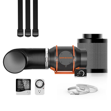 Spider Farmer 4 Inch Inline Fan Air Carbon Filter Ducting Ventilation Combo